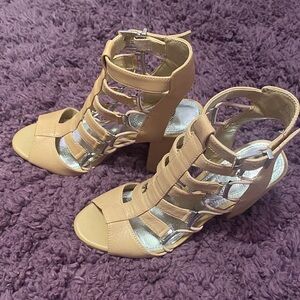 Gianni Bini Tan Strappy Heels